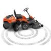 Райдер Husqvarna R 112C с декой Combi 85 / 2 ножа